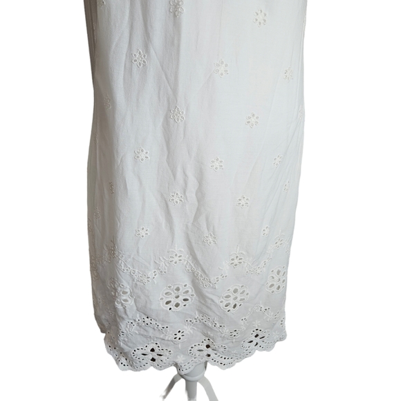 Sundance Imperial Ivory Eyelet Shift Dress Size Small 100% Cotton Lined READ - Picture 9 of 16